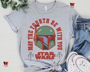 Cheap Boba Fett Helmet May The 4th Be With You T Shirt