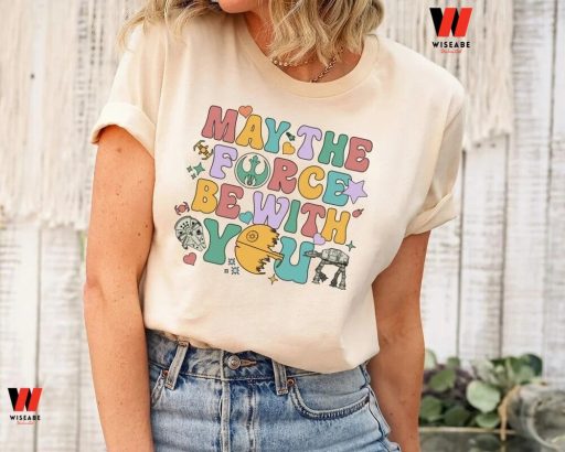 Vintage Flowers Disney Star Wars May The Fourth Be With You Shirt, Star Wars Father’s Day Gifts