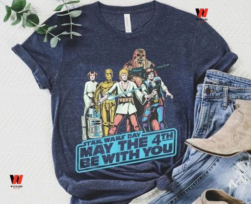 Vintage Disney Star Wars May The 4th Be With You T Shirt Mens, Star Wars Fathers Day Shirts