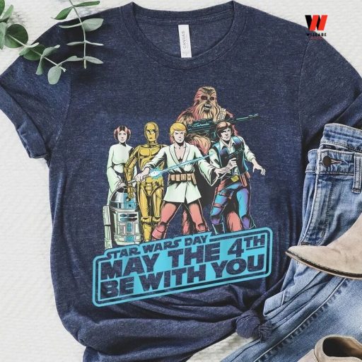 Vintage Disney Star Wars May The 4th Be With You T Shirt Mens, Star Wars Fathers Day Shirts