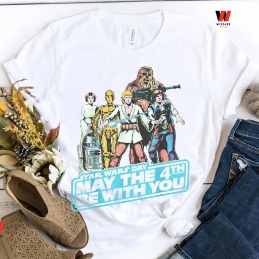 Vintage Disney Star Wars May The 4th Be With You T Shirt