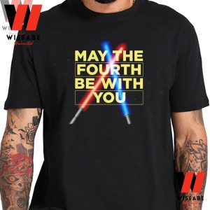 Vintage Light Saber Star Wars May The Four Be With You T Shirt