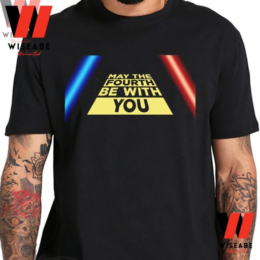 Vintage Light Saber Star Wars May The 4th Be With You T Shirt