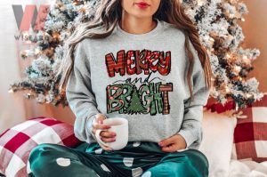 Cute Christmas Tree Merry And Bright Unisex Sweatshirt