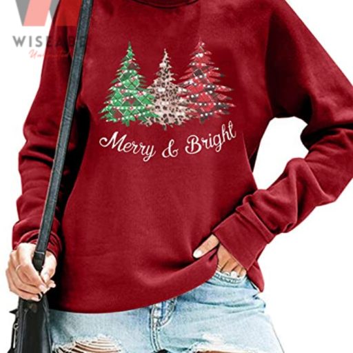 Vintage Christmas Tree Red Merry And Bright Sweatshirt