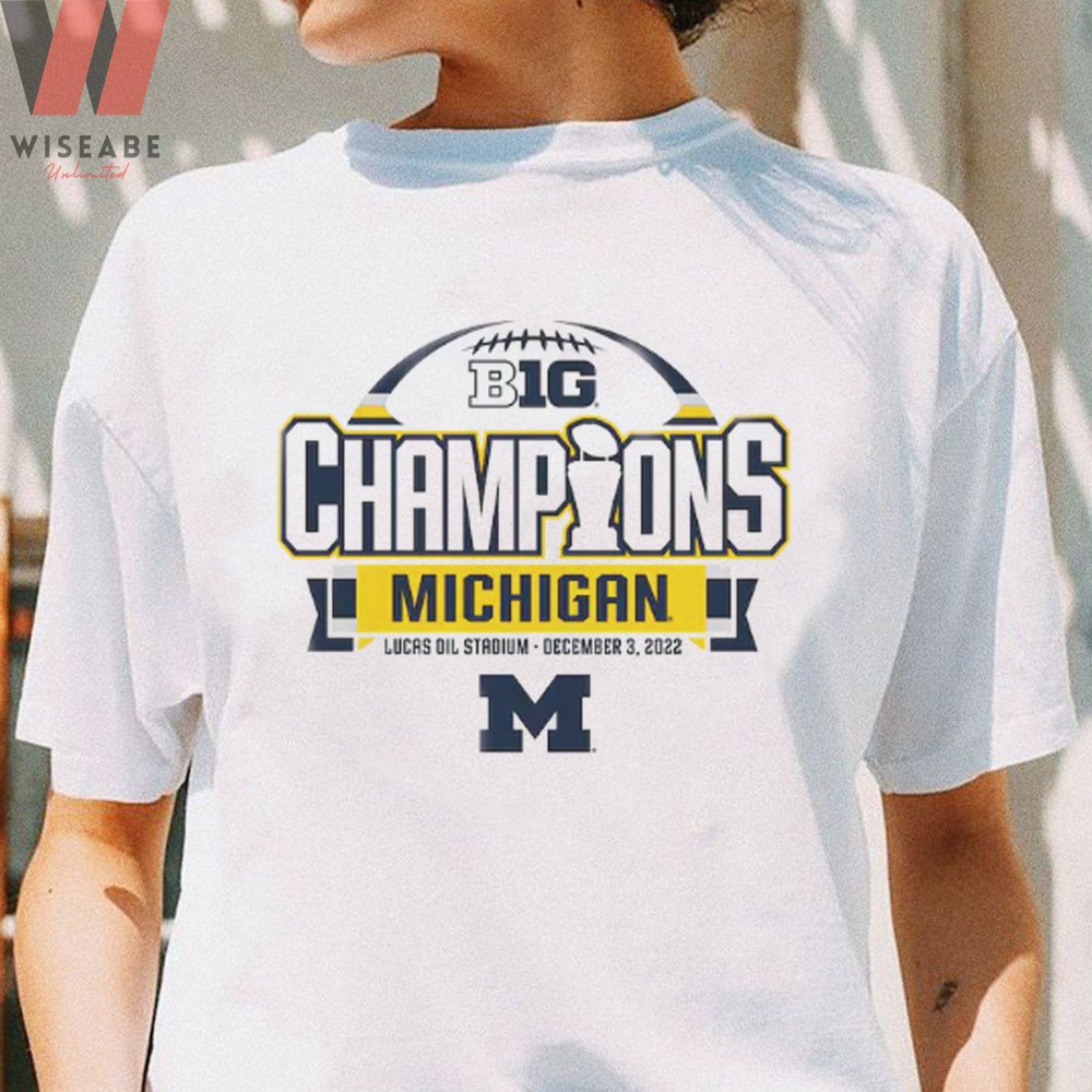 Hot Michigan Football Big 10 Championship 2022 T Shirt - Wiseabe Apparels