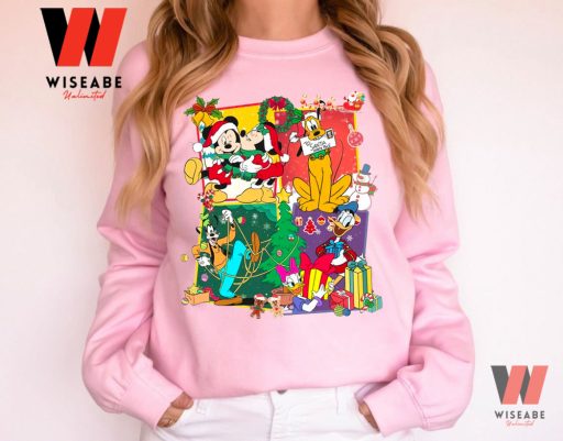 Disney Mickey Mouse And Friends Happy Christmas Crewneck Sweatshirt