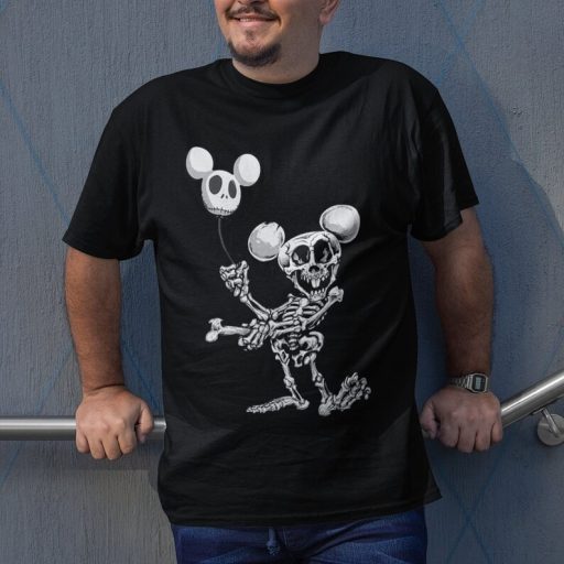 Funny Mickey Mouse Skeleton Disney Halloween Shirt