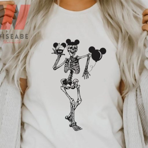 Cute Mickey Mouse Skeleton Disney Halloween T Shirt