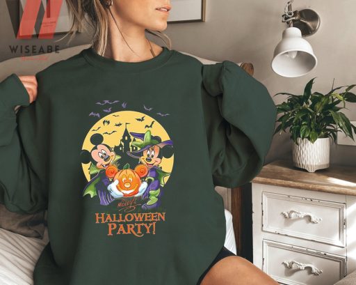 Unique Halloween Party With Mickey And Minnie Vintage Disney Halloween Sweatshirt