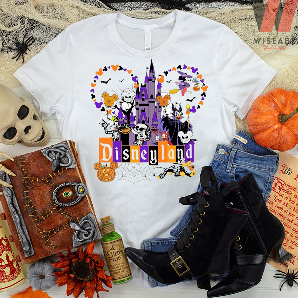 Spooky Mickey Shape With Disneyland Halloween Shirt - Wiseabe Apparels