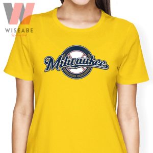 Unique Logo Of Milwaukee MLB Yellow Brewers T Shirt