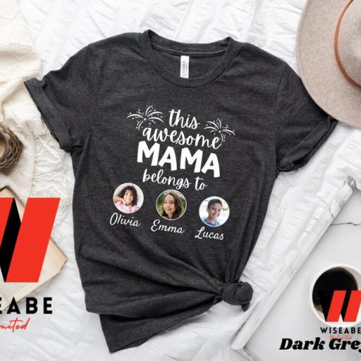 Cheap This Awesome Mama Mom Shirt, Personalized Mothers Day Shirt