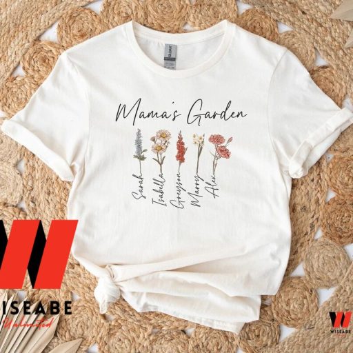 Custom Birth Flowers Mom T Shirt, Personalized Mothers Day Shirt, Custom Gifts For Mom