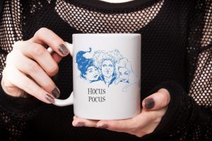 Drawing Art Three Sanderson Sisters Witches Halloween Hocus Pocus Coffee Mug