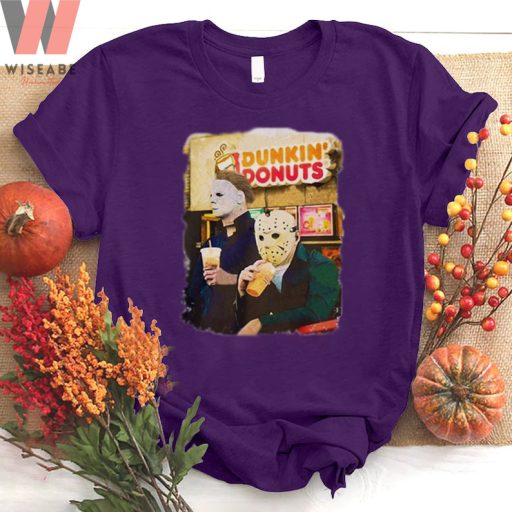 Funny Myers And Jason Voorhees Dunkin Donuts Vintage Michael Myers Shirt