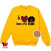 Peace Love Melanin Black Girl Black History Month Sweatshirt, Black Mother Birthday Gift