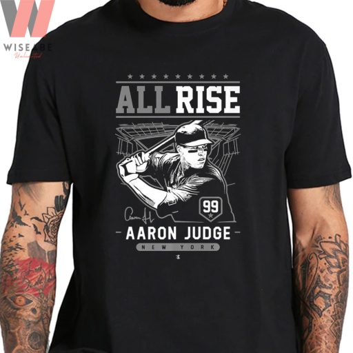 Cheap Number 99 New York Yankees Baseball All Rise Aaron Judge T Shirt