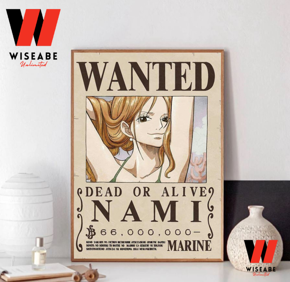 one piece nami wanted poster