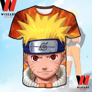 Cheap Naruto Face Orange T Shirt