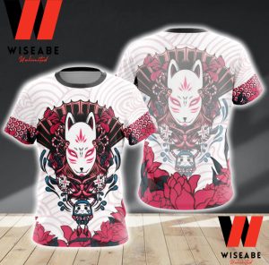 Pink Kitsune Mask Naruto Anime T Shirt