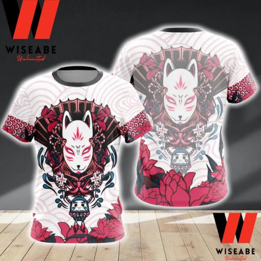 Pink Kitsune Mask Naruto Anime T Shirt, Naruto Merchandise - Wiseabe ...