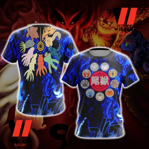 Blue Nine Bijuu Naruto Anime Shirt