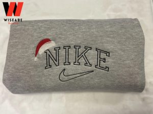 Embroidered Santa Hat Nike Christmas Sweatshirt