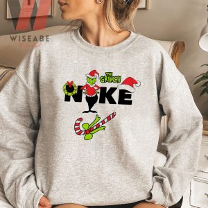 Cheap Xmas Candy Santa Grinch Christmas Nike Crewneck Sweatshirt