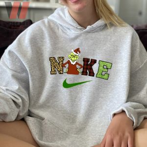 Cheap Grinch Christmas Nike Logo Crewneck Sweatshirt