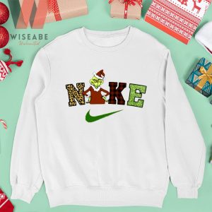 Cheap Grinch Christmas Nike Logo Crewneck Sweatshirt