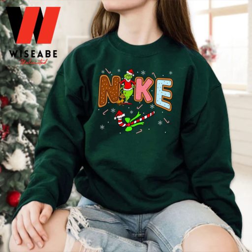 Cheap Grinch Santa Xmas Candy Nike Christmas Hoodie