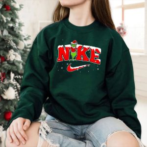 Frozen Dr Seuss The Grinch Nike Christmas Sweatshirt