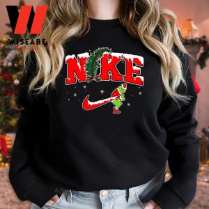 Frozen Xmas Trees Grinch Santa Nike Christmas Sweatshirt