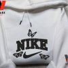 Vintage Black Nike Logo Butterfly Embroidered Sweatshirt