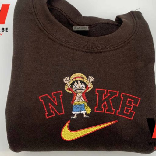 Cheap One Piece Luffy Nike Embroidered Sweatshirt