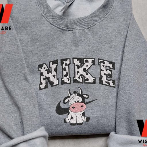 Vintage Cow Nike Embroidered Crewneck Sweatshirt