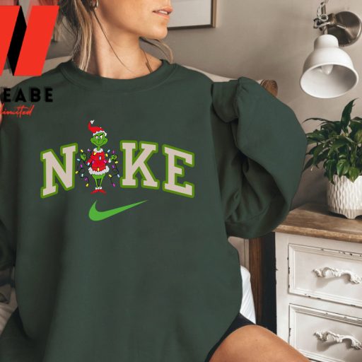 Cheap Nike Dr Sessus Grinch Christmas Crewneck Sweatshirt