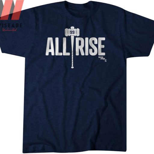 Cheap NY Yankees Professional Baseball Outfielder All Rise Aaron Judge Double Side T Shirt