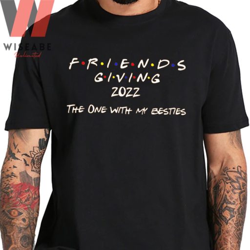 Friendsgiving 2022 The One With My Besties Thanksgiving Couple Shirt