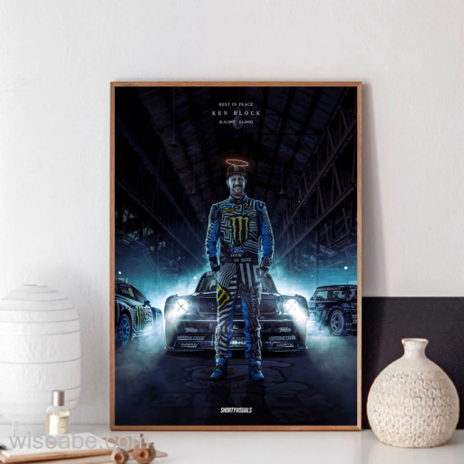 Memorial Hoonigan Ken Block With Mustang Poster