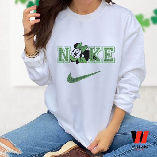 Vintage Minnie Mouse Nike St Patricks Day Womens Shirt,  Disney St Patricks Day Gifts