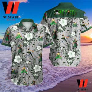 Cheap Luffy Tropical Flowers One Piece Anime Hawaiian Shirt