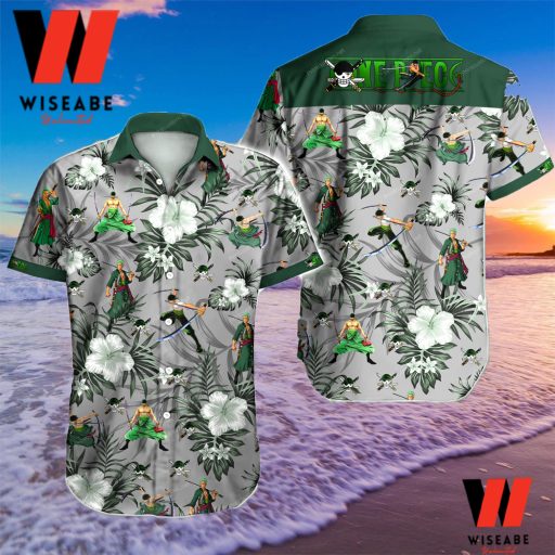 Cheap Luffy Tropical Flowers One Piece Anime Hawaiian Shirt, One Piece Merchandise