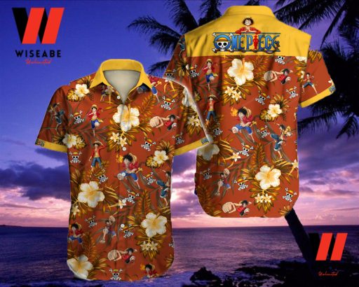 Cheap Luffy One Piece Anime Hawaiian Shirt, One Piece Merchandise