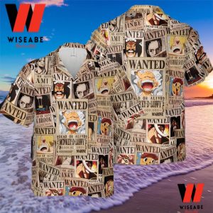 Cheap Wanted Poster One Piece Hawaiian Shirt