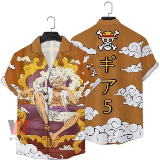 Cheap Luffy Gear 5 Nika Joy Boy One Piece Hawaiian Shirt, One Piece Button Up Shirt