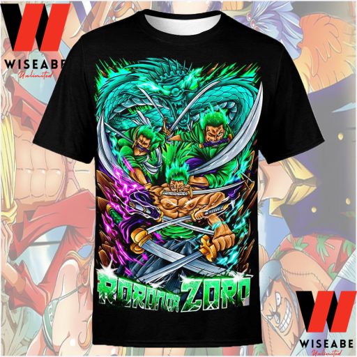 Roronoa Zoro Ashura Ichibugin Nine Word Style One Piece Anime Shirt, One Piece Merchandise