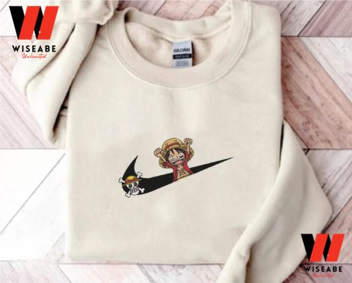 Embroidered Luffy Captain Of Straw Hat Pirates One Piece Sweatshirt, One Piece Merchandise