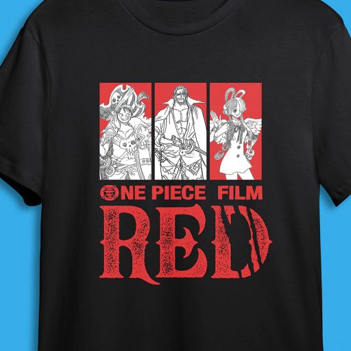Unique Luffy Uta And Red Haired Shanks One Piece Film Red Shirt
